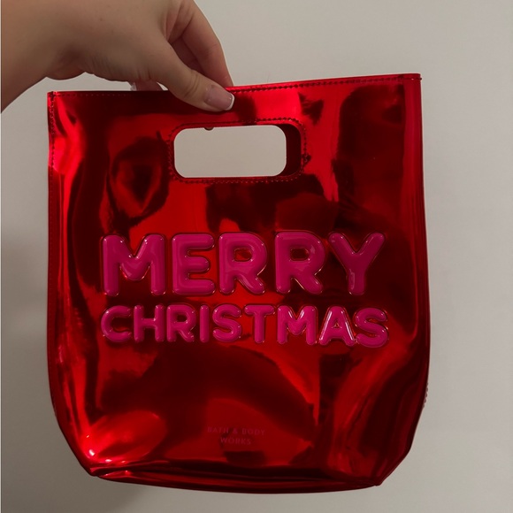 Bath & Body Works Shiny Red Christmas Tote - Picture 2 of 7